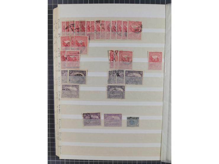 1860/1900 (ca.), used and mint balance of apprx. 800 stamps (apprx. 320 South Australia, apprx. 190 Tasmania, apprx. 290 West