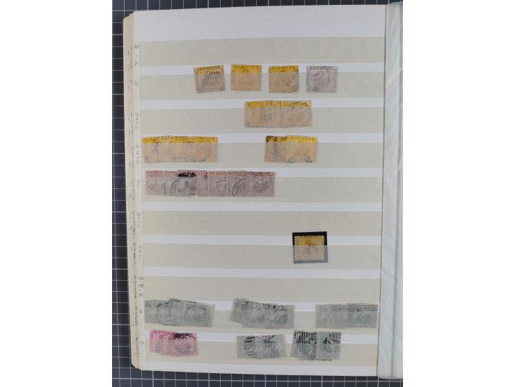 1860/1900 (ca.), used and mint balance of apprx. 800 stamps (apprx. 320 South Australia, apprx. 190 Tasmania, apprx. 290 West