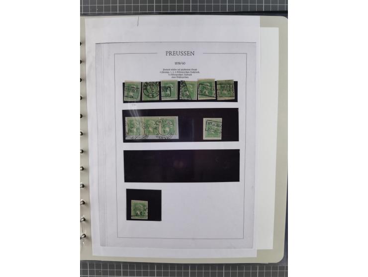 1850/60, meist gestempelte Sammlung ab Mi.-Nr. 1 mit u.a. waagerechtem Paar Mi.-Nr. 1 (sign. Brettl BPP) und 2 NDI ungebrauch