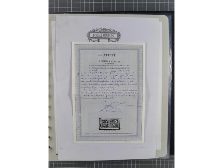 1850/60, meist gestempelte Sammlung ab Mi.-Nr. 1 mit u.a. waagerechtem Paar Mi.-Nr. 1 (sign. Brettl BPP) und 2 NDI ungebrauch