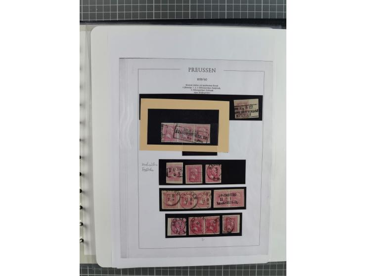 1850/60, meist gestempelte Sammlung ab Mi.-Nr. 1 mit u.a. waagerechtem Paar Mi.-Nr. 1 (sign. Brettl BPP) und 2 NDI ungebrauch