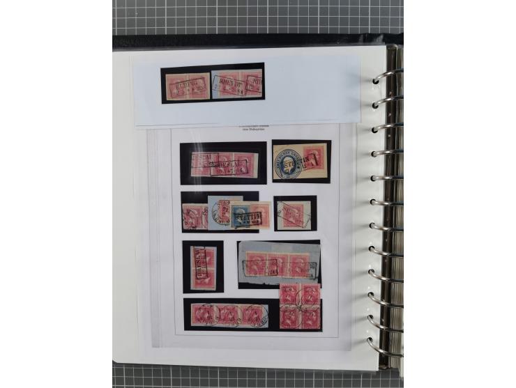 1850/60, meist gestempelte Sammlung ab Mi.-Nr. 1 mit u.a. waagerechtem Paar Mi.-Nr. 1 (sign. Brettl BPP) und 2 NDI ungebrauch