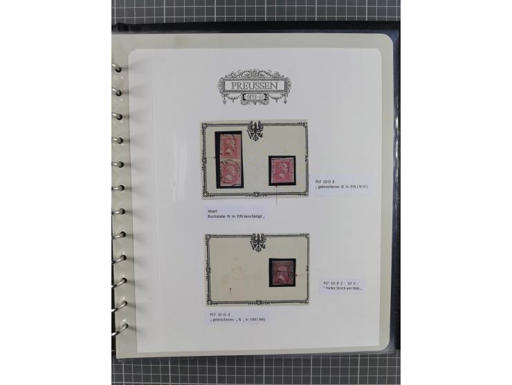 1850/60, meist gestempelte Sammlung ab Mi.-Nr. 1 mit u.a. waagerechtem Paar Mi.-Nr. 1 (sign. Brettl BPP) und 2 NDI ungebrauch