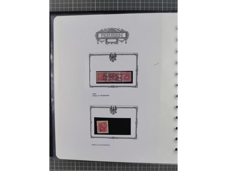1850/60, meist gestempelte Sammlung ab Mi.-Nr. 1 mit u.a. waagerechtem Paar Mi.-Nr. 1 (sign. Brettl BPP) und 2 NDI ungebrauch