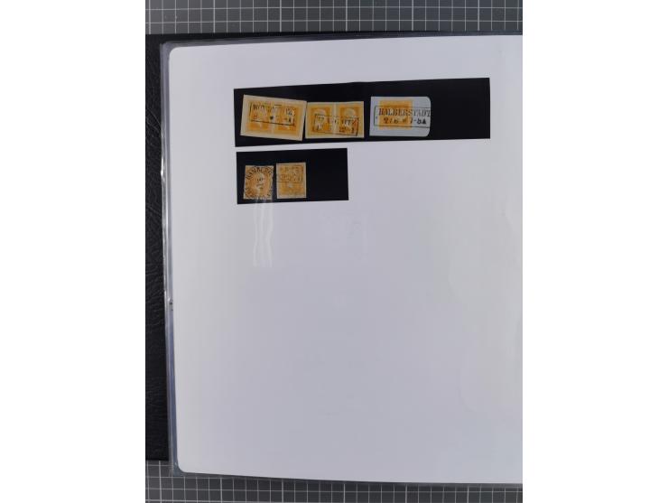 1850/60, meist gestempelte Sammlung ab Mi.-Nr. 1 mit u.a. waagerechtem Paar Mi.-Nr. 1 (sign. Brettl BPP) und 2 NDI ungebrauch