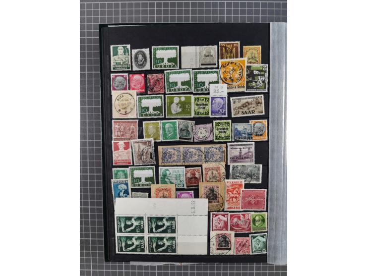 1872/1960 (ca.), ungebrauchte/postfrische und gestempelte Partie ab Altdeutschland über Kolonien, Deutsches Reich, Saar, DDR,