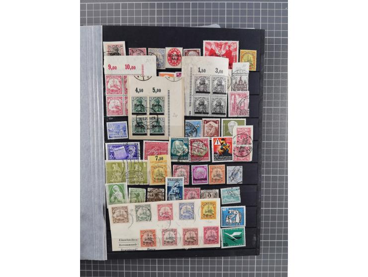 1872/1960 (ca.), ungebrauchte/postfrische und gestempelte Partie ab Altdeutschland über Kolonien, Deutsches Reich, Saar, DDR,