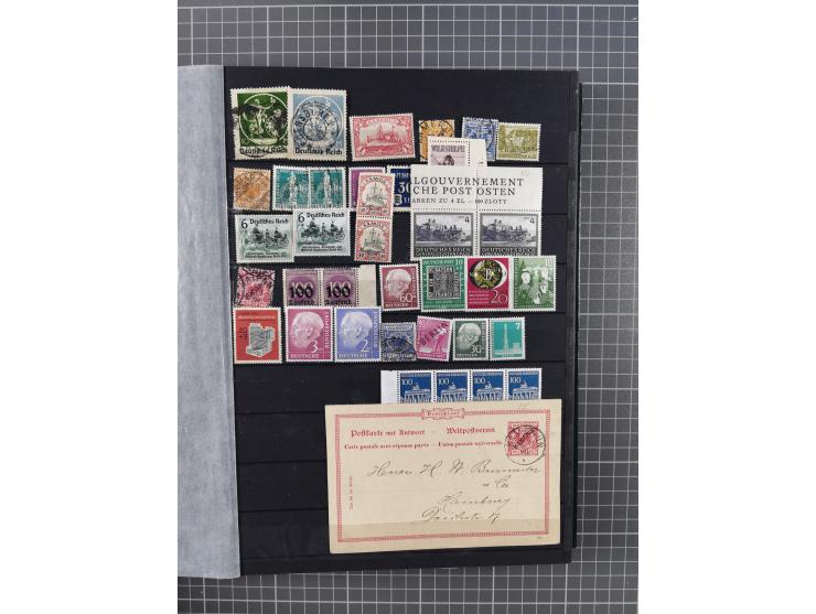 1872/1960 (ca.), ungebrauchte/postfrische und gestempelte Partie ab Altdeutschland über Kolonien, Deutsches Reich, Saar, DDR,