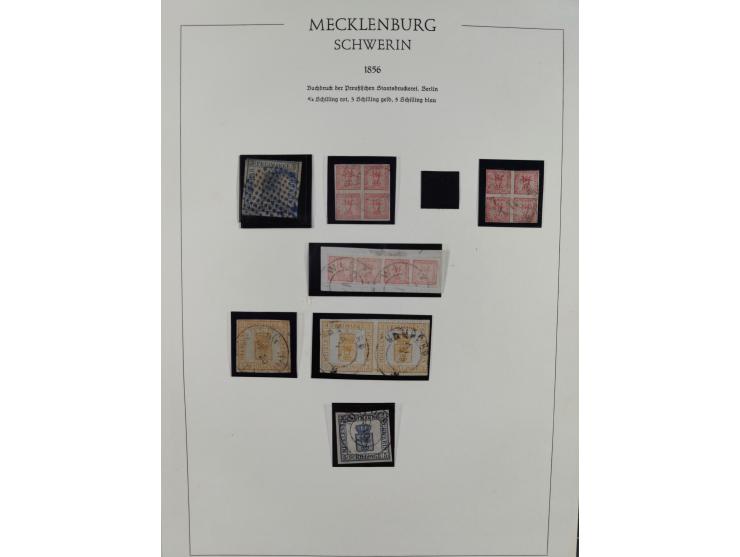 1856/64, ungebrauchte und gestempelte Sammlung ab Nr. 1, 2-3, 7-8 mehrfach inkl. Mi.-Nr. 2 im Paar, außerdem Mi.-Nr. 6b geste