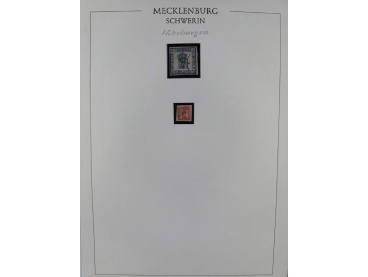 1856/64, ungebrauchte und gestempelte Sammlung ab Nr. 1, 2-3, 7-8 mehrfach inkl. Mi.-Nr. 2 im Paar, außerdem Mi.-Nr. 6b geste