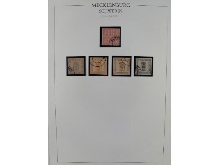 1856/64, ungebrauchte und gestempelte Sammlung ab Nr. 1, 2-3, 7-8 mehrfach inkl. Mi.-Nr. 2 im Paar, außerdem Mi.-Nr. 6b geste