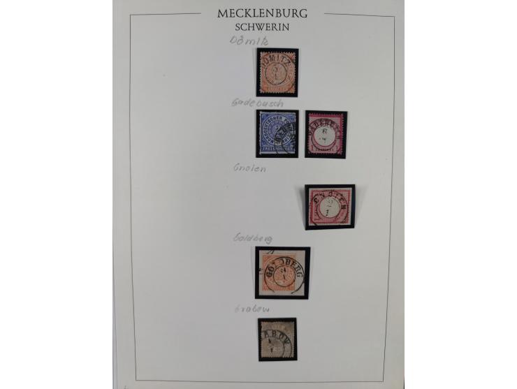 1856/64, ungebrauchte und gestempelte Sammlung ab Nr. 1, 2-3, 7-8 mehrfach inkl. Mi.-Nr. 2 im Paar, außerdem Mi.-Nr. 6b geste