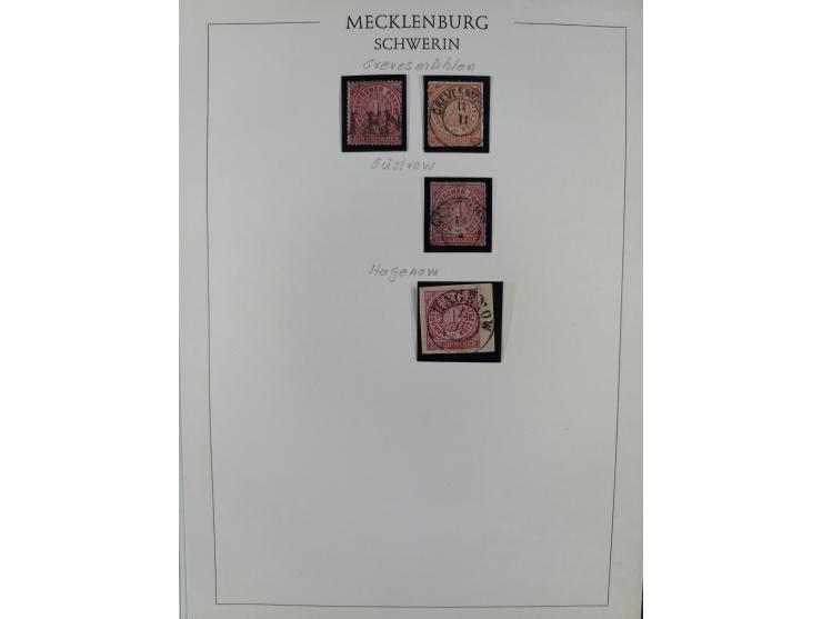 1856/64, ungebrauchte und gestempelte Sammlung ab Nr. 1, 2-3, 7-8 mehrfach inkl. Mi.-Nr. 2 im Paar, außerdem Mi.-Nr. 6b geste