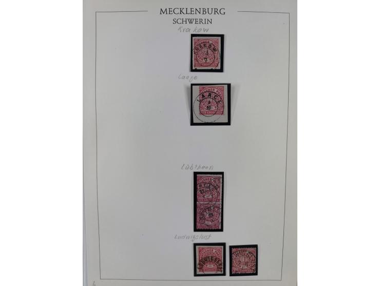 1856/64, ungebrauchte und gestempelte Sammlung ab Nr. 1, 2-3, 7-8 mehrfach inkl. Mi.-Nr. 2 im Paar, außerdem Mi.-Nr. 6b geste