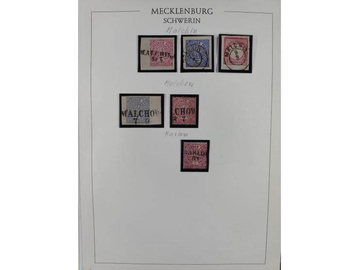 1856/64, ungebrauchte und gestempelte Sammlung ab Nr. 1, 2-3, 7-8 mehrfach inkl. Mi.-Nr. 2 im Paar, außerdem Mi.-Nr. 6b geste