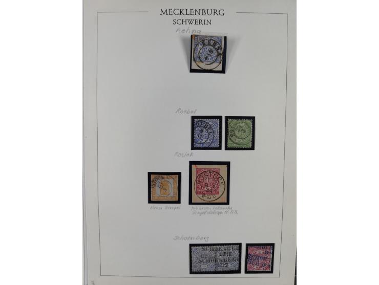 1856/64, ungebrauchte und gestempelte Sammlung ab Nr. 1, 2-3, 7-8 mehrfach inkl. Mi.-Nr. 2 im Paar, außerdem Mi.-Nr. 6b geste