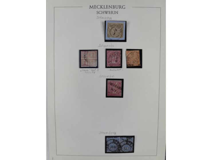 1856/64, ungebrauchte und gestempelte Sammlung ab Nr. 1, 2-3, 7-8 mehrfach inkl. Mi.-Nr. 2 im Paar, außerdem Mi.-Nr. 6b geste