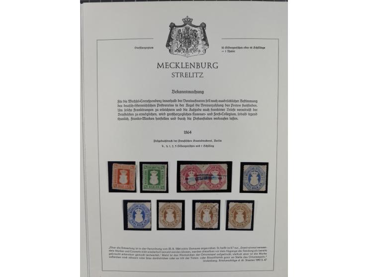 1856/64, ungebrauchte und gestempelte Sammlung ab Nr. 1, 2-3, 7-8 mehrfach inkl. Mi.-Nr. 2 im Paar, außerdem Mi.-Nr. 6b geste