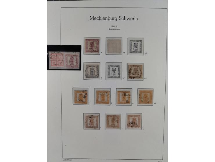 1856/64, ungebrauchte und gestempelte Sammlung ab Nr. 1, 2-3, 7-8 mehrfach inkl. Mi.-Nr. 2 im Paar, außerdem Mi.-Nr. 6b geste