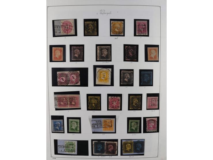 1850/75, gestempelte Sammlung mit einigen besseren Werten, teils auf Briefstücken sowie auf ca. 20 Briefen, dabei u.a. Mi.-Nr