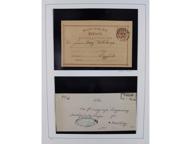 1850/75, gestempelte Sammlung mit einigen besseren Werten, teils auf Briefstücken sowie auf ca. 20 Briefen, dabei u.a. Mi.-Nr