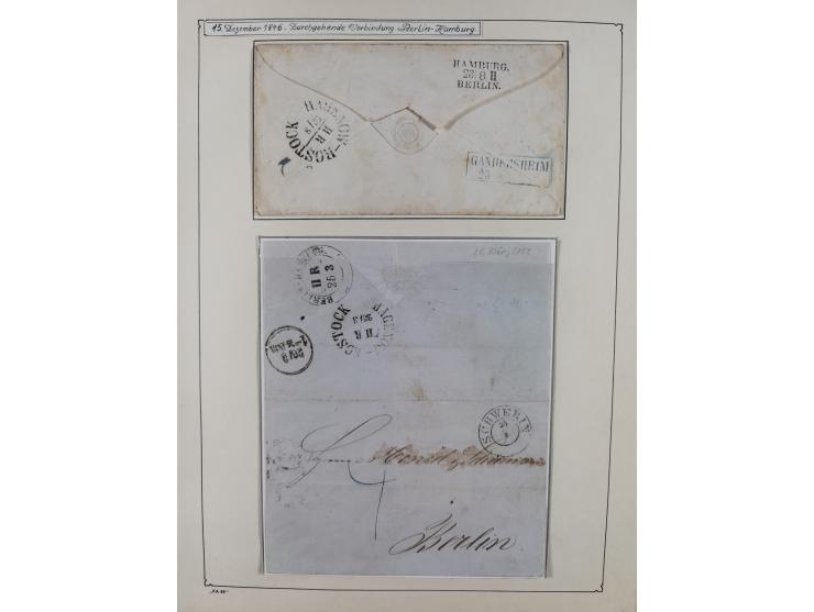 1846/82, BAHNPOST: interessante Sammlung mit 36 Briefen und Karten sowie einigen Briefstücken der Berliner Bahnpostlinien ab 