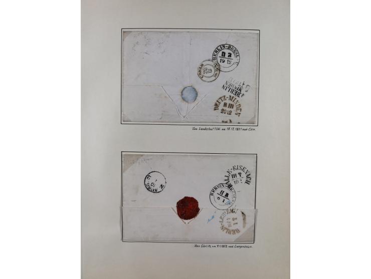 1846/82, BAHNPOST: interessante Sammlung mit 36 Briefen und Karten sowie einigen Briefstücken der Berliner Bahnpostlinien ab 