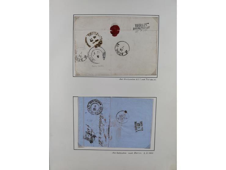 1846/82, BAHNPOST: interessante Sammlung mit 36 Briefen und Karten sowie einigen Briefstücken der Berliner Bahnpostlinien ab 