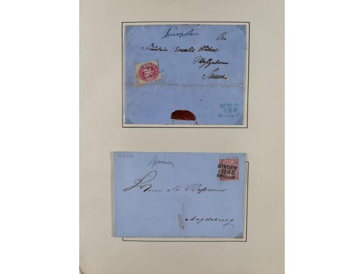 1846/82, BAHNPOST: interessante Sammlung mit 36 Briefen und Karten sowie einigen Briefstücken der Berliner Bahnpostlinien ab 