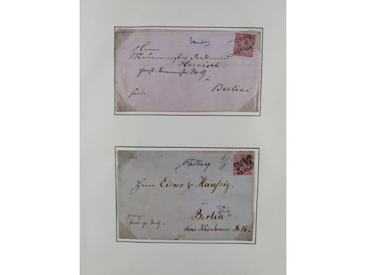 1846/82, BAHNPOST: interessante Sammlung mit 36 Briefen und Karten sowie einigen Briefstücken der Berliner Bahnpostlinien ab 