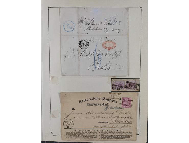 1846/82, BAHNPOST: interessante Sammlung mit 36 Briefen und Karten sowie einigen Briefstücken der Berliner Bahnpostlinien ab 