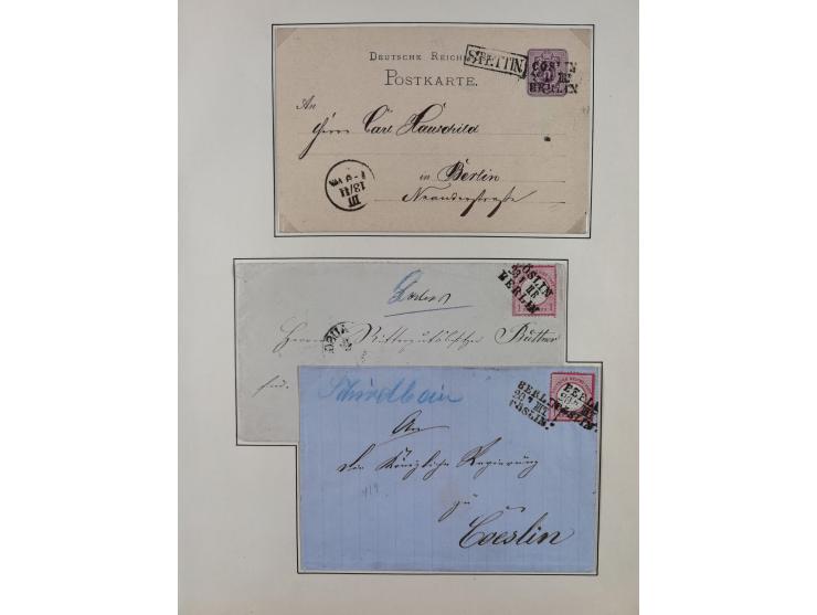 1846/82, BAHNPOST: interessante Sammlung mit 36 Briefen und Karten sowie einigen Briefstücken der Berliner Bahnpostlinien ab 