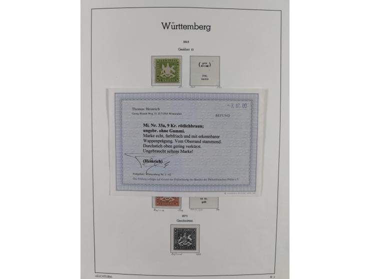 1859/1920, ungebrauchte Sammlung mit vielen besseren Werten, dabei Mi.-Nr. 15, 33, 50 ohne Gummi, Mi-Nr. 21, 28a, 44ba, ungeb