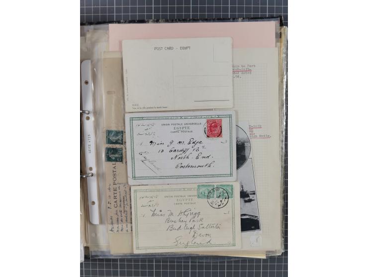 1910/49 (ca.), interessante kleine Sammlung Schiffspost mit Hauptaugenmerk auf den Suez Kanal, dabei etwas über 30 Briefe und