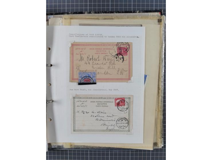 1910/49 (ca.), interessante kleine Sammlung Schiffspost mit Hauptaugenmerk auf den Suez Kanal, dabei etwas über 30 Briefe und