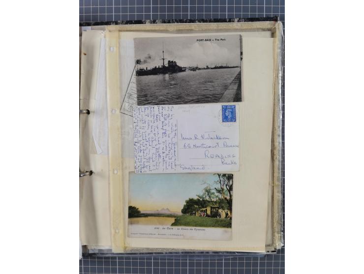 1910/49 (ca.), interessante kleine Sammlung Schiffspost mit Hauptaugenmerk auf den Suez Kanal, dabei etwas über 30 Briefe und