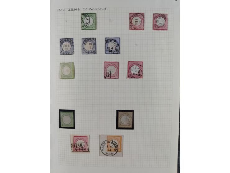 1872/1974, meist gestempelte Sammlungen Deutsches Reich und Berlin mit einigen besseren Werten und Sätzen, dabei einige Brief