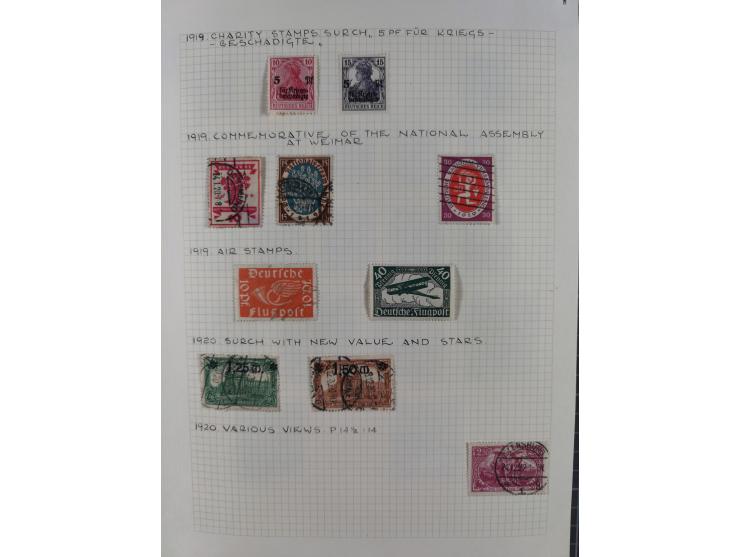 1872/1974, meist gestempelte Sammlungen Deutsches Reich und Berlin mit einigen besseren Werten und Sätzen, dabei einige Brief