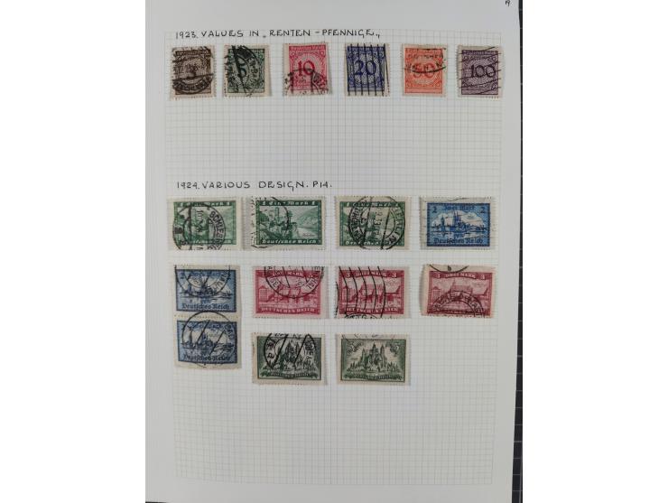 1872/1974, meist gestempelte Sammlungen Deutsches Reich und Berlin mit einigen besseren Werten und Sätzen, dabei einige Brief