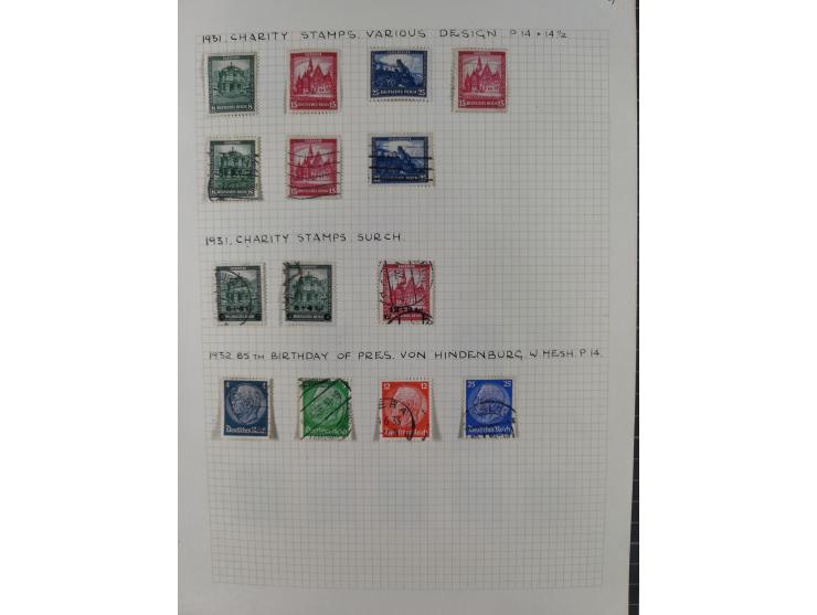 1872/1974, meist gestempelte Sammlungen Deutsches Reich und Berlin mit einigen besseren Werten und Sätzen, dabei einige Brief