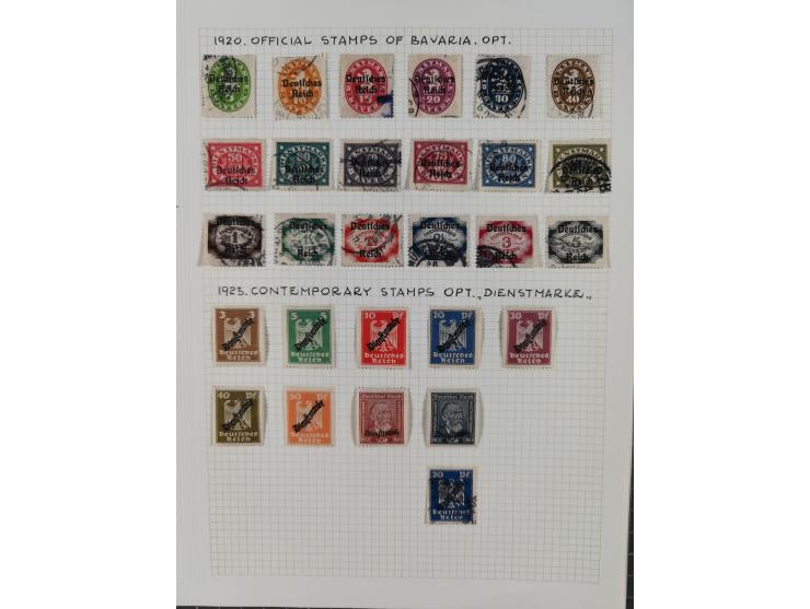 1872/1974, meist gestempelte Sammlungen Deutsches Reich und Berlin mit einigen besseren Werten und Sätzen, dabei einige Brief