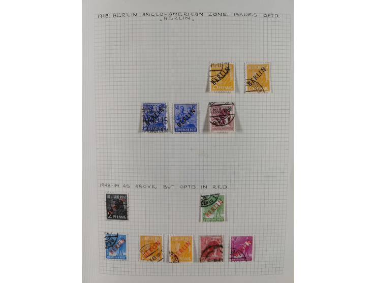 1872/1974, meist gestempelte Sammlungen Deutsches Reich und Berlin mit einigen besseren Werten und Sätzen, dabei einige Brief