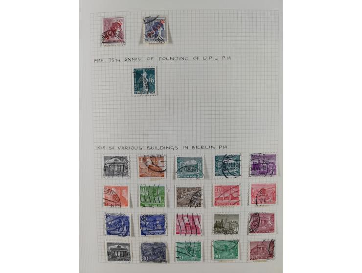 1872/1974, meist gestempelte Sammlungen Deutsches Reich und Berlin mit einigen besseren Werten und Sätzen, dabei einige Brief