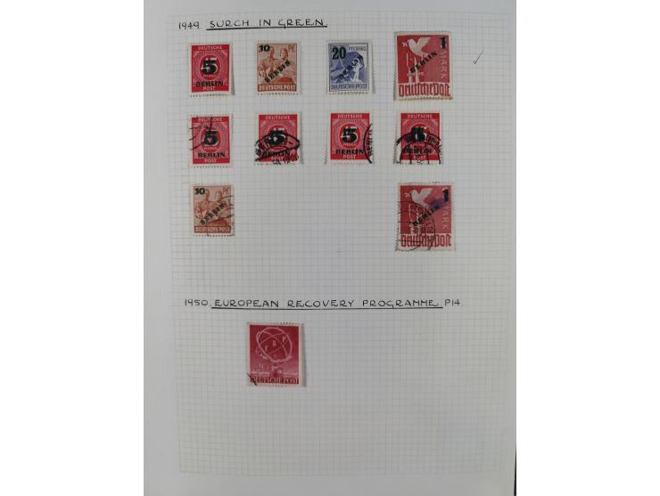 1872/1974, meist gestempelte Sammlungen Deutsches Reich und Berlin mit einigen besseren Werten und Sätzen, dabei einige Brief