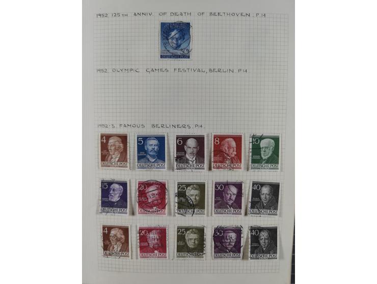 1872/1974, meist gestempelte Sammlungen Deutsches Reich und Berlin mit einigen besseren Werten und Sätzen, dabei einige Brief