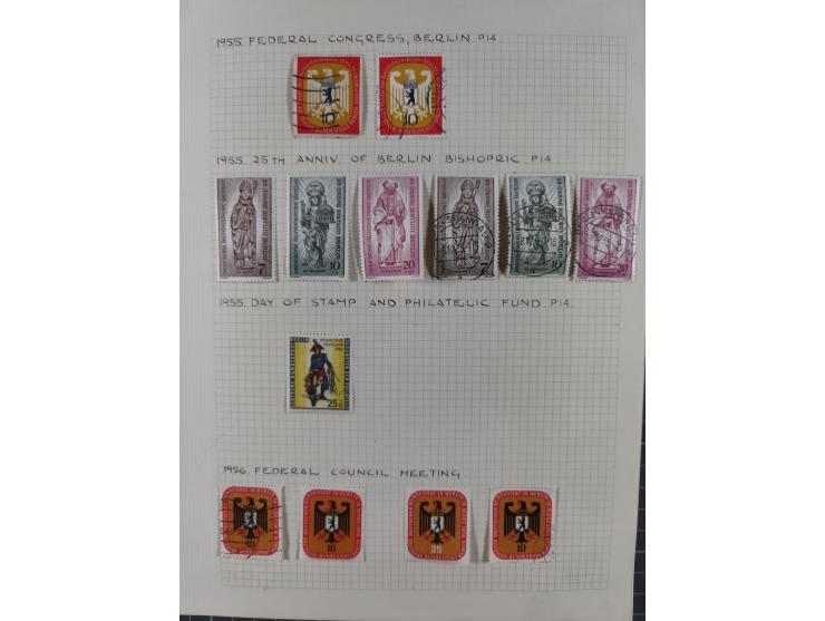 1872/1974, meist gestempelte Sammlungen Deutsches Reich und Berlin mit einigen besseren Werten und Sätzen, dabei einige Brief