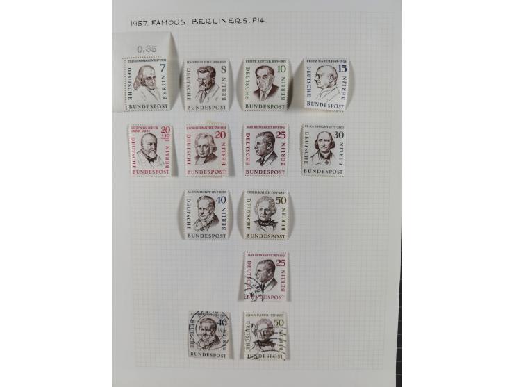 1872/1974, meist gestempelte Sammlungen Deutsches Reich und Berlin mit einigen besseren Werten und Sätzen, dabei einige Brief