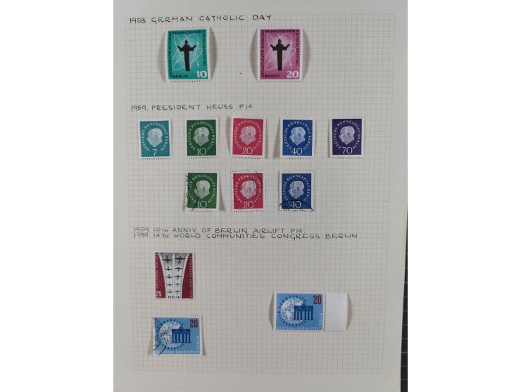 1872/1974, meist gestempelte Sammlungen Deutsches Reich und Berlin mit einigen besseren Werten und Sätzen, dabei einige Brief