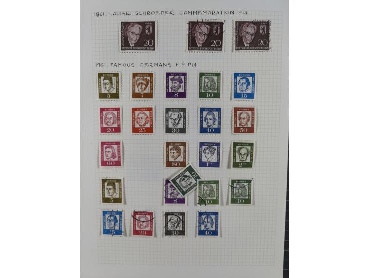 1872/1974, meist gestempelte Sammlungen Deutsches Reich und Berlin mit einigen besseren Werten und Sätzen, dabei einige Brief