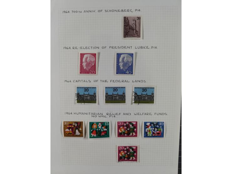 1872/1974, meist gestempelte Sammlungen Deutsches Reich und Berlin mit einigen besseren Werten und Sätzen, dabei einige Brief